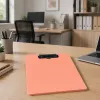LEAN portablocco A4 con copertura, clip in metallo, plastica rosa