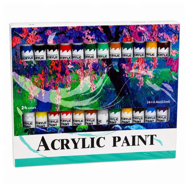 LEAN Set di colori acrilici artistici 24 colori 12 ml
