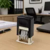 LEAN Timbro datario automatico regolabile per ufficio nero