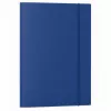 LEAN cartella in cartone con elastico, lucida, A4, 300 g/m², blu