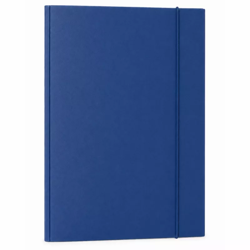 LEAN cartella in cartone con elastico, lucida, A4, 300 g/m², blu