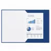 LEAN cartella in cartone con elastico, lucida, A4, 300 g/m², blu