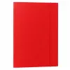 LEAN cartella in cartone con elastico, lucida, A4, 300 g/m², rosso
