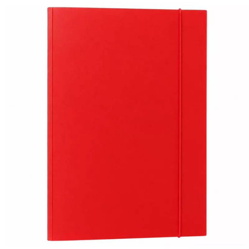 LEAN cartella in cartone con elastico, lucida, A4, 300 g/m², rosso