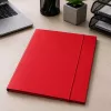 LEAN cartella in cartone con elastico, lucida, A4, 300 g/m², rosso