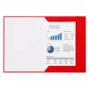 LEAN cartella in cartone con elastico, lucida, A4, 300 g/m², rosso