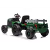 LEAN CARS trattore a batteria 24V con rimorchio verde scuro - CH9959B