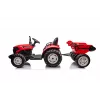 LEAN CARS trattore a batteria 24V HC-306 rosso con rimorchio