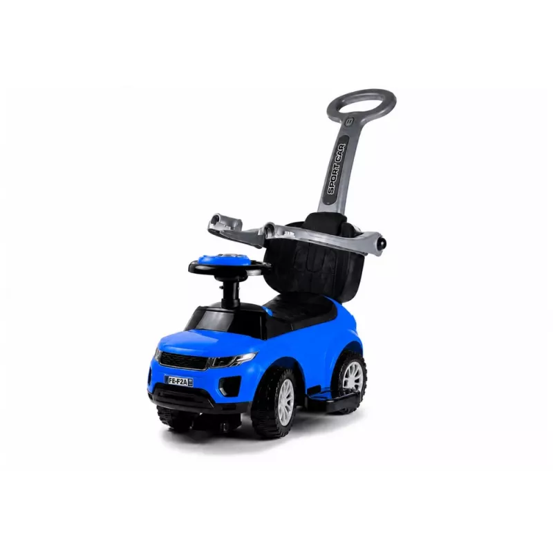 LEAN CARS 614W auto scivolo per bambini con maniglia di spinta e barra di guida per genitori - blu