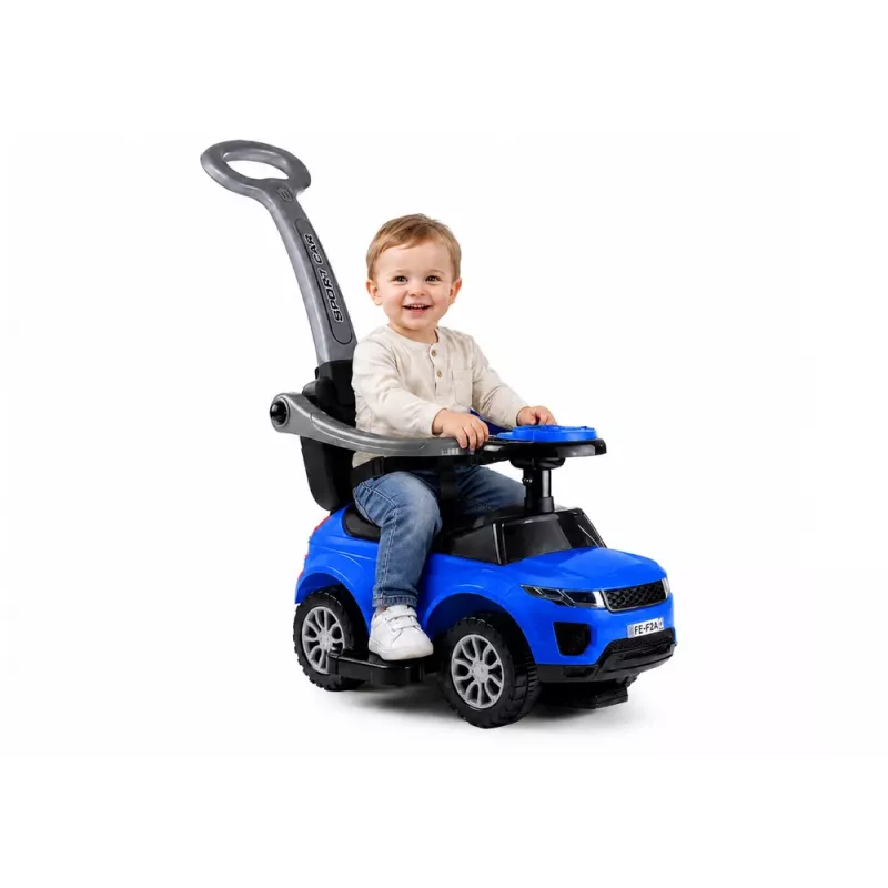 LEAN CARS 614W auto scivolo per bambini con maniglia di spinta e barra di guida per genitori - blu