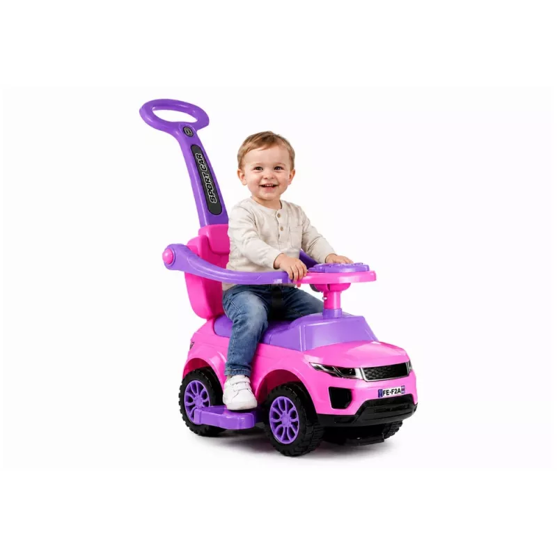 LEAN CARS 614W triciclo per bambini con maniglia per genitori - rosa