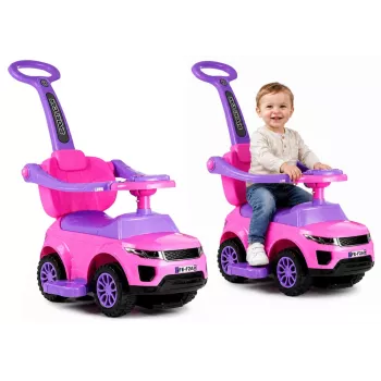 LEAN CARS 614W triciclo per bambini con maniglia per genitori - rosa
