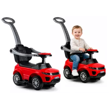 LEAN CARS 614W auto scivolo per bambini con maniglia di spinta - rosso