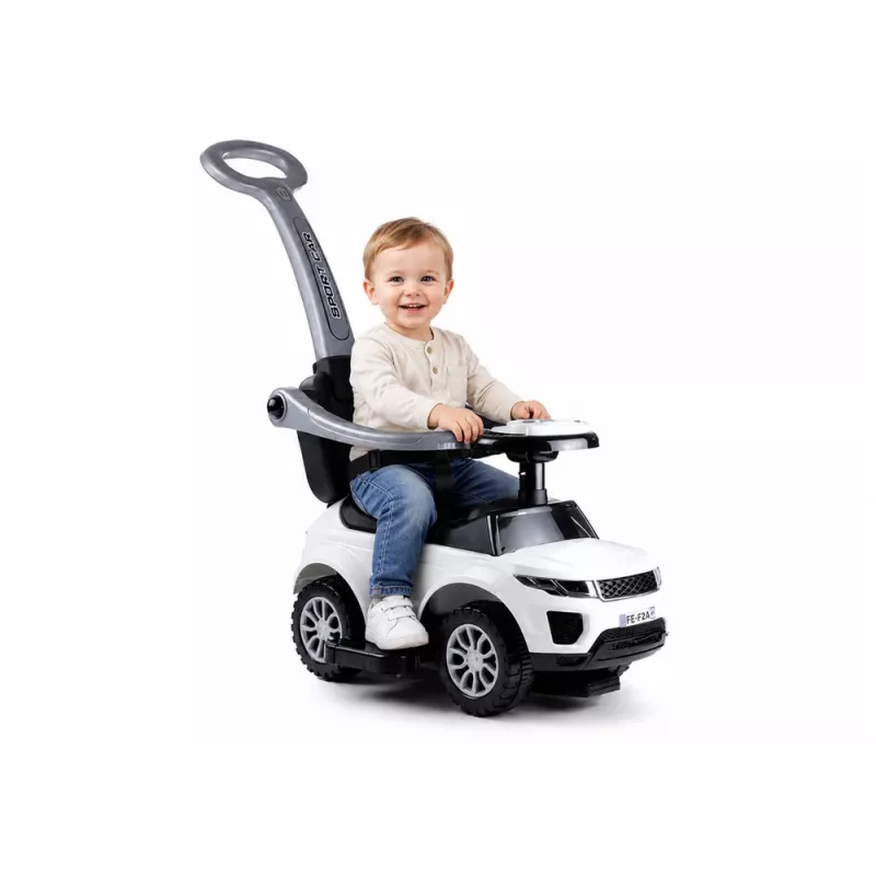 LEAN CARS 614W triciclo per bambini con maniglia per genitori - bianco