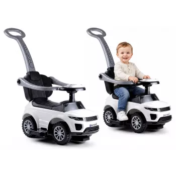 LEAN CARS 614W triciclo per bambini con maniglia per genitori - bianco