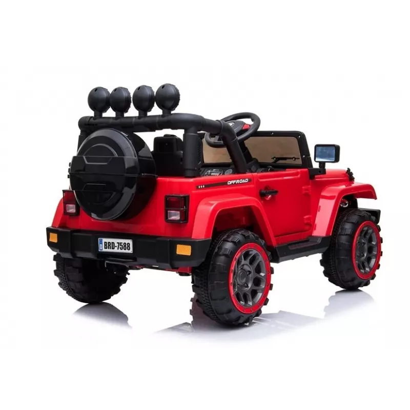 LEAN CARS Auto a batteria Jeep BRD-7588 rossa 4x4 7408