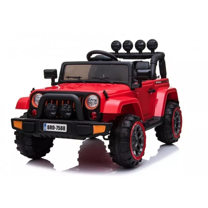 LEAN CARS Auto a batteria Jeep BRD-7588 rossa 4x4 7408