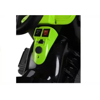 LEAN CARS Trattore a batteria con cassone posteriore, escavatore, verde 3404