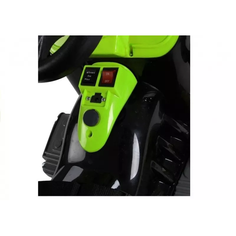 LEAN CARS Trattore a batteria con cassone posteriore, escavatore, verde 3404