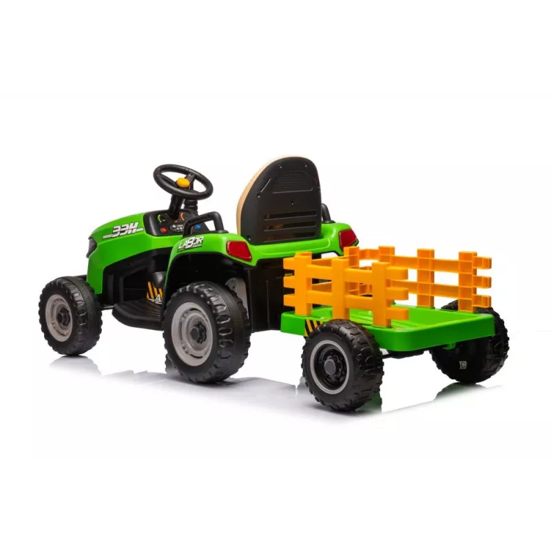 LEAN CARS trattore a batteria BBH-030 verde 12V trattore guidabile con telecomando genitoriale