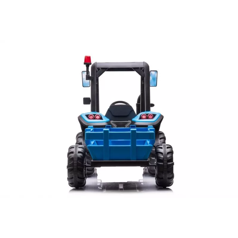 LEAN CARS trattore a batteria BLT-206 blu 12V trattore da guida con rimorchio e telecomando