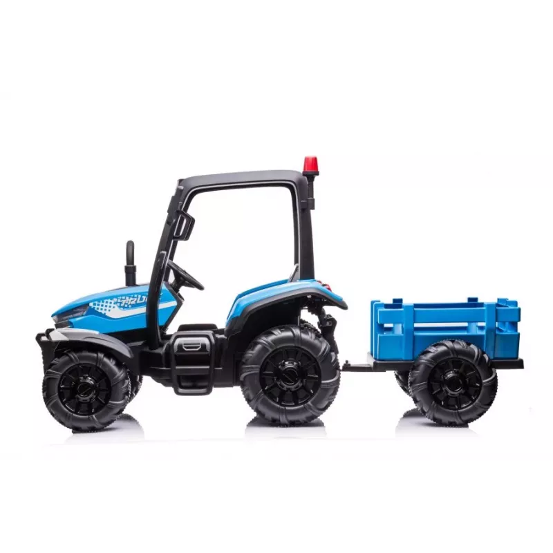 LEAN CARS trattore a batteria BLT-206 blu 12V trattore da guida con rimorchio e telecomando