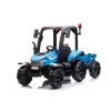 LEAN CARS trattore a batteria BLT-206 blu 12V trattore da guida con rimorchio e telecomando