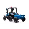 LEAN CARS trattore a batteria BLT-206 blu 12V trattore da guida con rimorchio e telecomando