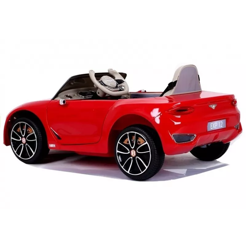 LEAN CARS Bentley Continental GT Auto elettrica per bambini 12V - verniciata rossa