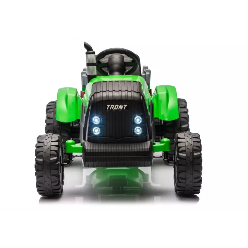 LEAN CARS CH9959B trattore a batteria con rimorchio verde chiaro 24V