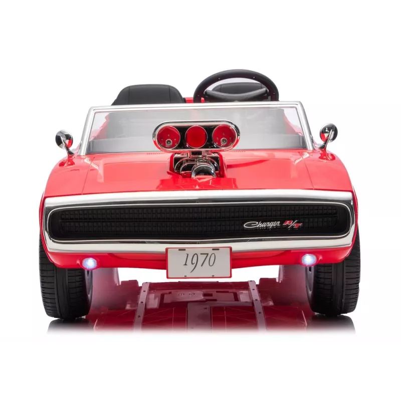 LEAN CARS Dodge Charger R/T DLS-K12 24V7Ah auto rosso con batteria
