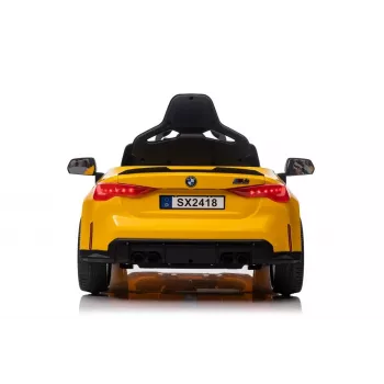 LEAN CARS Auto elettrica per bambini BMW M4 gialla