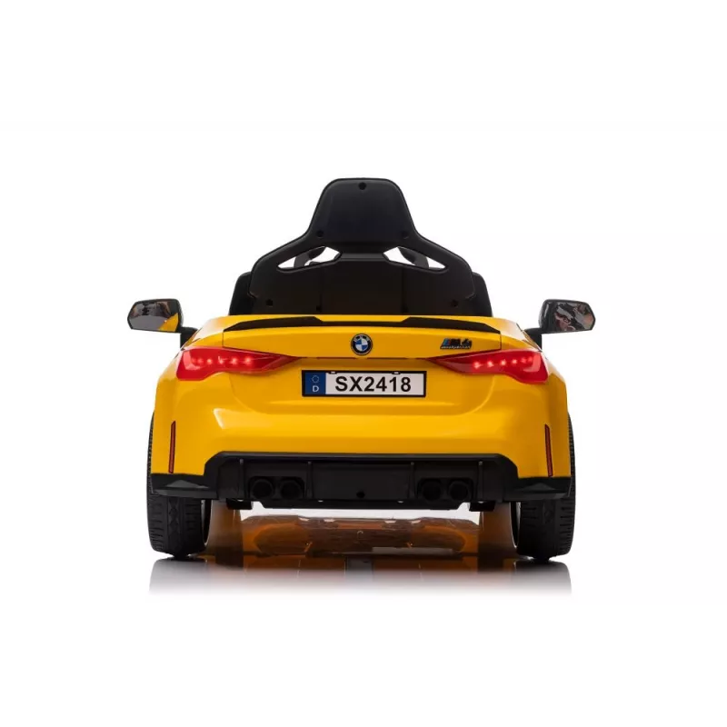 LEAN CARS Auto elettrica per bambini BMW M4 gialla