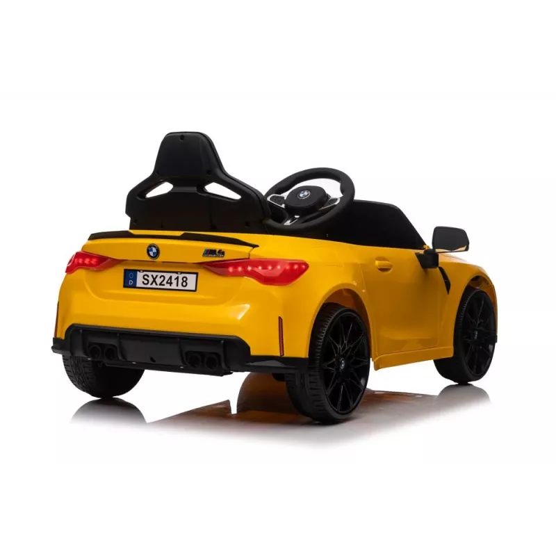 LEAN CARS Auto elettrica per bambini BMW M4 gialla