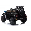 LEAN CARS Jeep elettrica per bambini BRD-7588 con luci LED, MP3, telecomando, nera 4x4