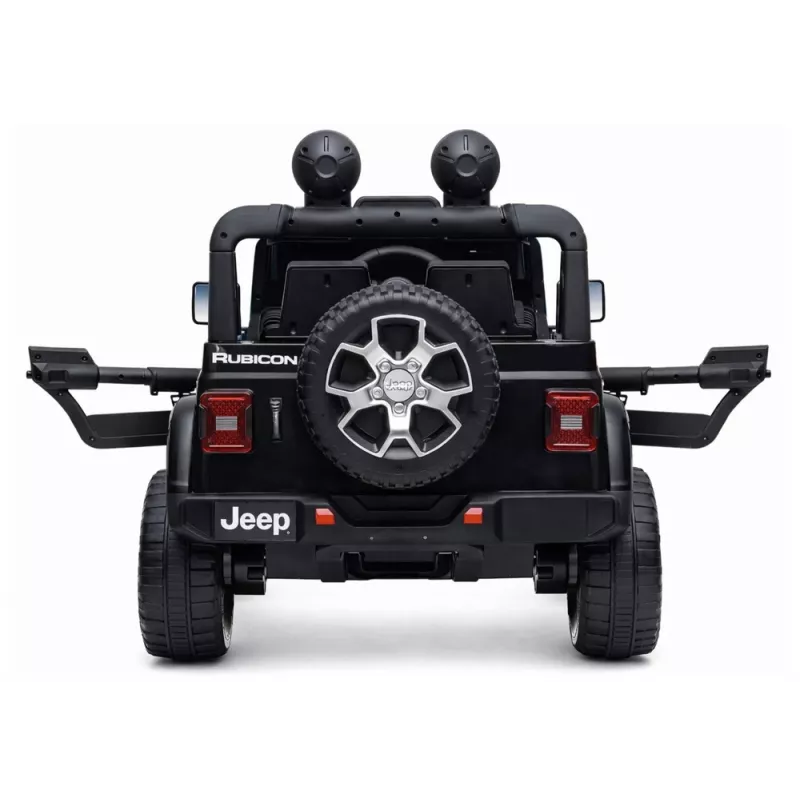 LEAN CARS Jeep Rubicon 4x4 elettrica da cavalcare nero