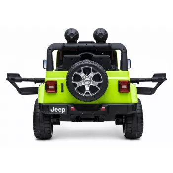 LEAN CARS Jeep Rubicon 4x4 elettrica da cavalcare verde