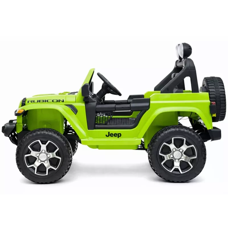 LEAN CARS Jeep Rubicon 4x4 elettrica da cavalcare verde