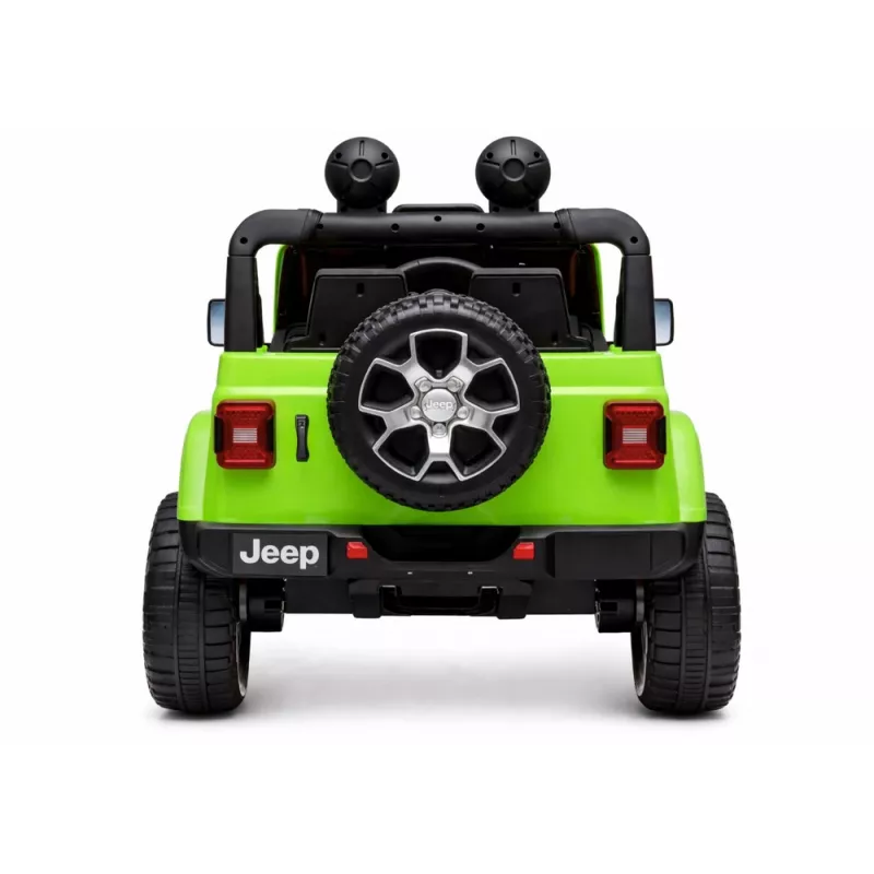 LEAN CARS Jeep Rubicon 4x4 elettrica da cavalcare verde