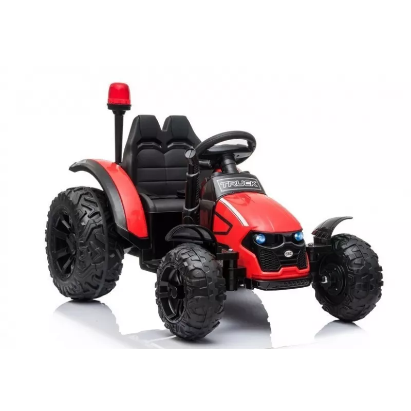 LEAN CARS Trattore a pedali elettrico HZB-200 con rimorchio rosso