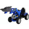 LEAN CARS Trattore a pedali elettrico con escavatore a benna blu