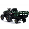 LEAN CARS Trattore Elettrico con Rimorchio BDM0925 Verde Militare