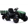 LEAN CARS Trattore Elettrico con Rimorchio BDM0925 Verde Militare