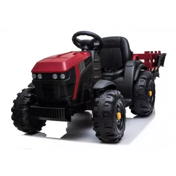 LEAN CARS Trattore Elettrico con Rimorchio BDM0925 Rosso