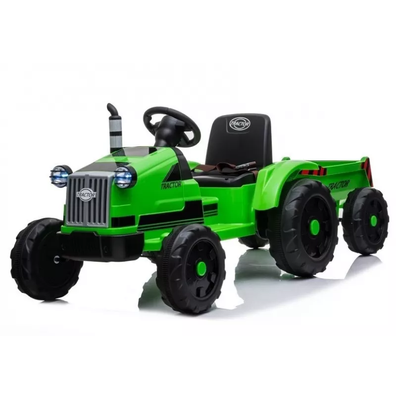 LEAN CARS Trattore elettrico con rimorchio CH9959 verde