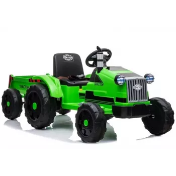LEAN CARS Trattore elettrico con rimorchio CH9959 verde