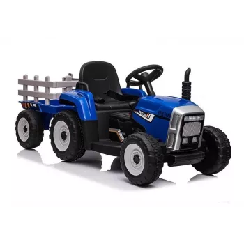 LEAN CARS Trattore a pedali elettrico con rimorchio XMX611 blu