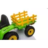 LEAN CARS Trattore a pedali elettrico con rimorchio XMX611 luci LED verde