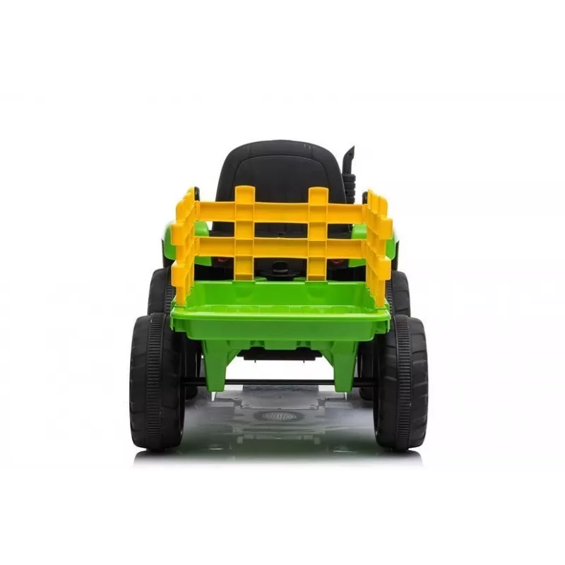 LEAN CARS Trattore a pedali elettrico con rimorchio XMX611 luci LED verde