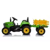 LEAN CARS Trattore a pedali elettrico con rimorchio XMX611 luci LED verde